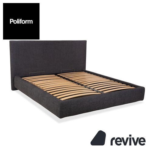 Letto tessuto grigio - letto,