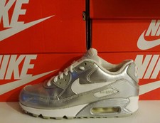 NIKE Air Max 90 *METALLIC-SILVER/GREY* 2015 EU 38 *24 cm* BUONE CONDIZIONI