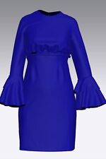 cartamodello abito donna bon ton maniche con balze, taglie dalla 42 alla 48