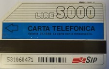 *Scheda Carta Telefonica Sip Telecom Italia Da Collezione rara da trovare