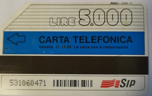 Scheda carta telefonica - telefonica, sip