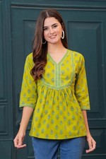Abito donna indiano verde puro