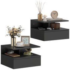 Homcom set comodini moderni - set, 2