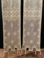 Antiche Rare Tende Tendoni Coppia  250x47cm Ogni Pannello. Periodo Fine 800