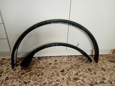 COPPIA PARAFANGHI NERI ACCIAIO BICI 26 TIPO R CON FRENI A BACCHETTA+ASTE+MORSETT