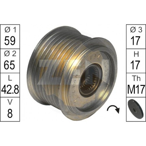 Puleggia alternatore per mazda - alternatore,