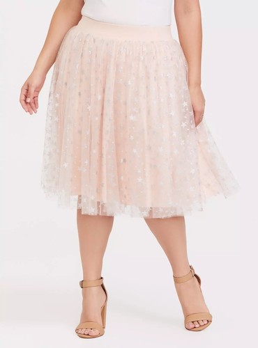 Gonna mini skater torrid - skater, blush
