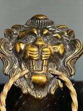 LEONI battiporta portone bronzo coppia  h 13 cm vintage batacchio originali.