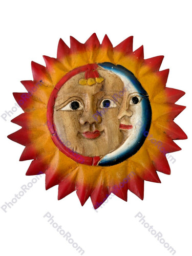 Sole luna vintage intagliato - luna,
