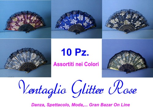 Ventaglio glitter rose color - ventaglio,