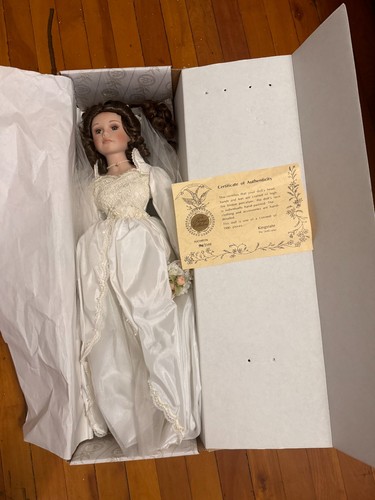 Bride porcelain doll - porcelain,