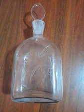 BOTTIGLIA DA LIQUORE CON TAPPO  IN CRISTALLO LAVORATO ANNI 60