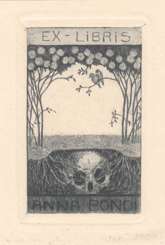 Exlibris puntasecca radierung - puntasecca,