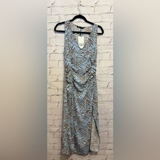 Abito midi ZARA blu zebrato