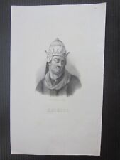 1855 PAPA SAN SIMACO Simmaco santino litografia originale Doyen Simaxis Sardegna