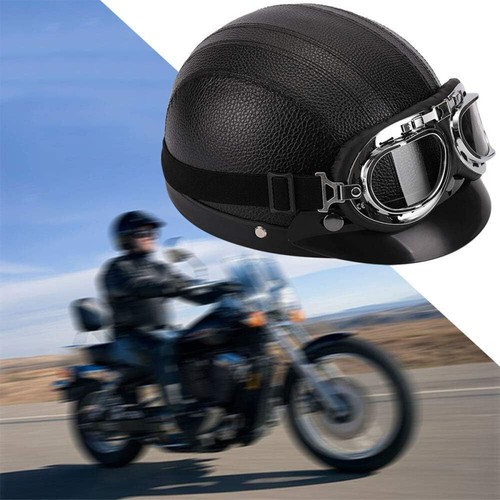 Casco moto nero - retrò, harley