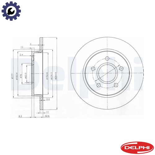Disco freno bg3896 per - disco,