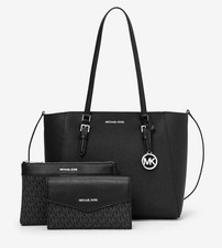 MICHAEL KORS Borsa donna CHARLOTTE LG 3 in 1  TOTE nero-argento
