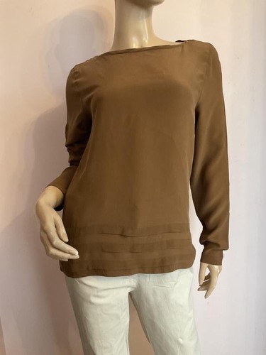 Women liu shirt brown silk - shirt,