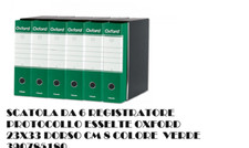 6 REGISTRATORI ESSELTE OXFORD PROTOCOLLO 23XH.33 DORSO 8 VERDE 390785180