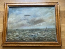 Dirigibile . Dipinto Quadro