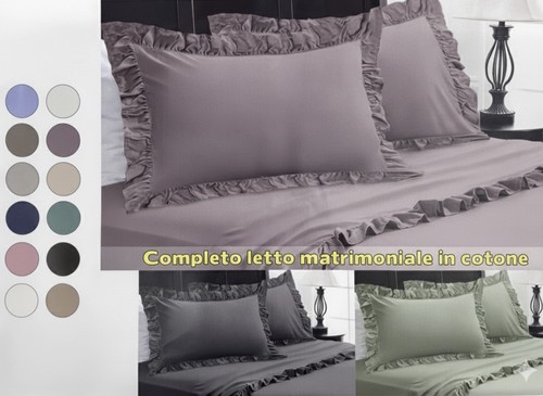 Completo letto con rouche - completo,