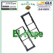 SLOT CARRELLO VANO SCHEDA SIM SD XIAOMI REDMI NOTE 9 PRO M2003J6 M2003J6B2G BLU