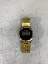 Orologio Vintage Texas Instruments LCD Quarzo Digitale Orologio Oro - NON TESTATO