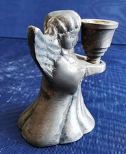 Angioletto porta candela in peltro - VINTAGE