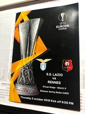 PROGRAMMA UFFICIALE LAZIO - STADE RENNES 2019/2020 EUROPA LEAGUE