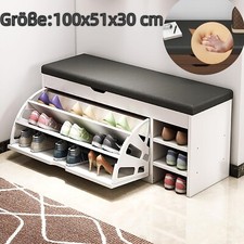Scarpiera con seduta panca per scarpe cassettiera scarpiera 100x51x30 cm bianca
