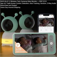 Baby monitor BOIFUN 6T 2K WiFi due telecamere rilevamento movimento e pianto tracciamento automatico
