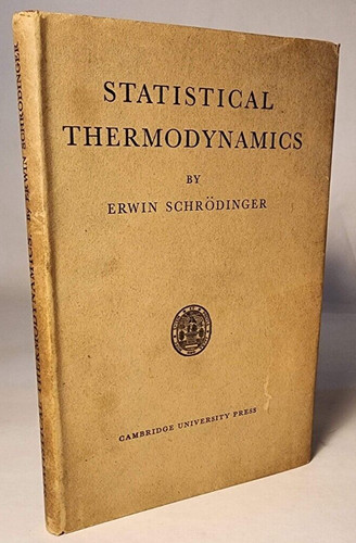 1946 schrodinger statistical - schrodinger, 'statistical