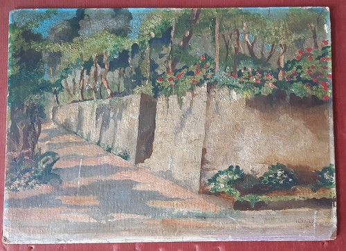 Quadro dipinto olio cartone - olio, su