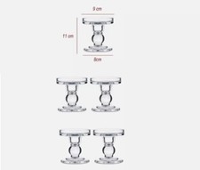 4 portacandela vetro