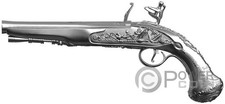FLINTLOCK PISTOL George Washington 3D 2 oz moneta argento 5 $ Samoa 2025