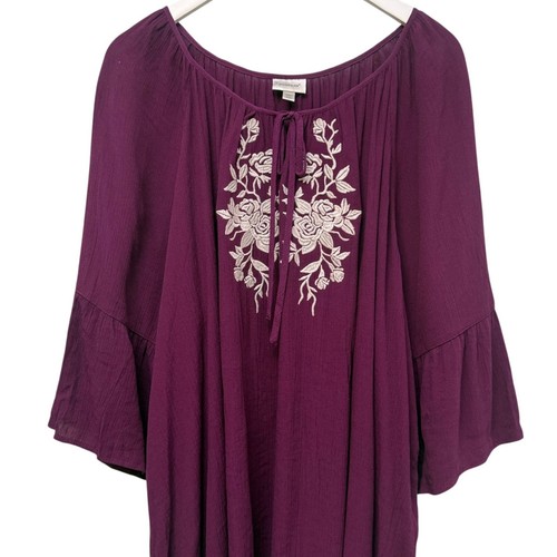 Camicetta tunica boho viola