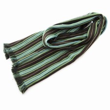 Sciarpa marmitta Faliero Sarti lana a righe marrone multicolore donna usata