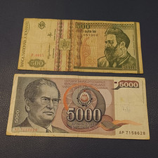 Lotto Vecchie Banconote Estere Europee Romania E Jugoslavia Lotto B86