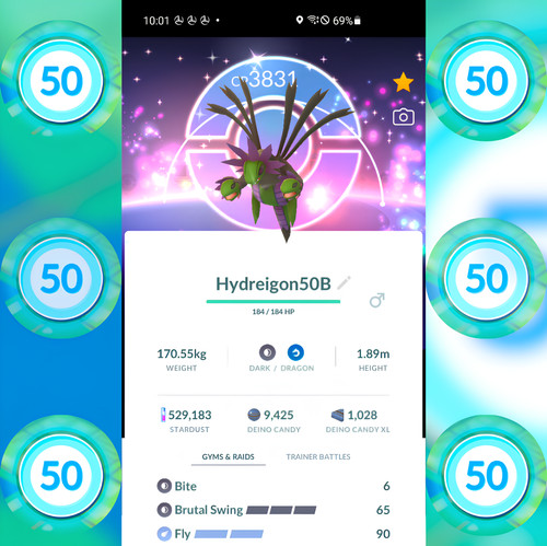 Shiny hydreigon livello 3 - hydreigon,