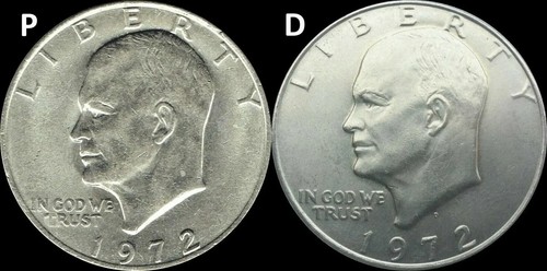 1972 eisenhower dollar - p,