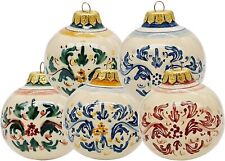 PALLE DI NATALE CERAMICA CALTAGIRONE DIAMETRO 8CM