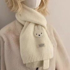 Sciarpa coniglio bianca super