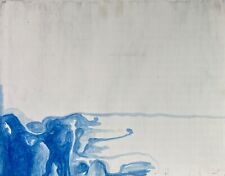 Dipinto Nr 195 Arte Moderna Franz Leitenmeier Paesaggio Astratto Blu