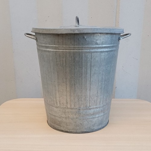 Bidone spazzatura zincato - bidone,