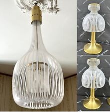 Lampada sospensione lampadario e COPPIA abat jour murano design Brotto ESPERIA k