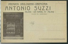 LIB877 - CARTOLINA d'Epoca - MILANO  -  pubblicitaria  OROLOGERIA Antonio Suzzi