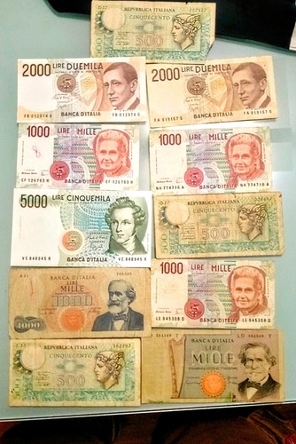Banconote italiane lire - italiane,