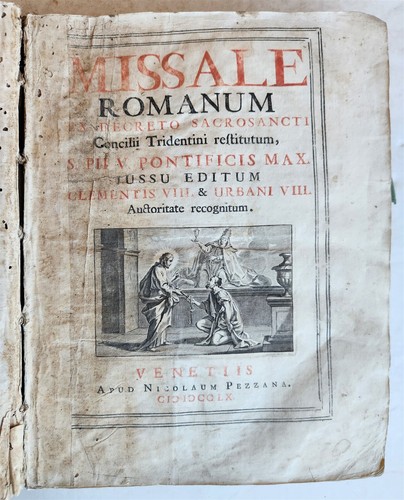 1760 missale romanum antique - missale,