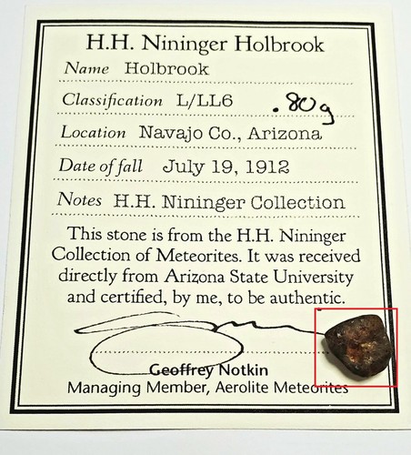 Holbrook 6 meteoriti - holbrook,